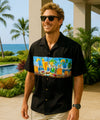 Party Time Cotton Island Cocktail Aloha Shirt Black