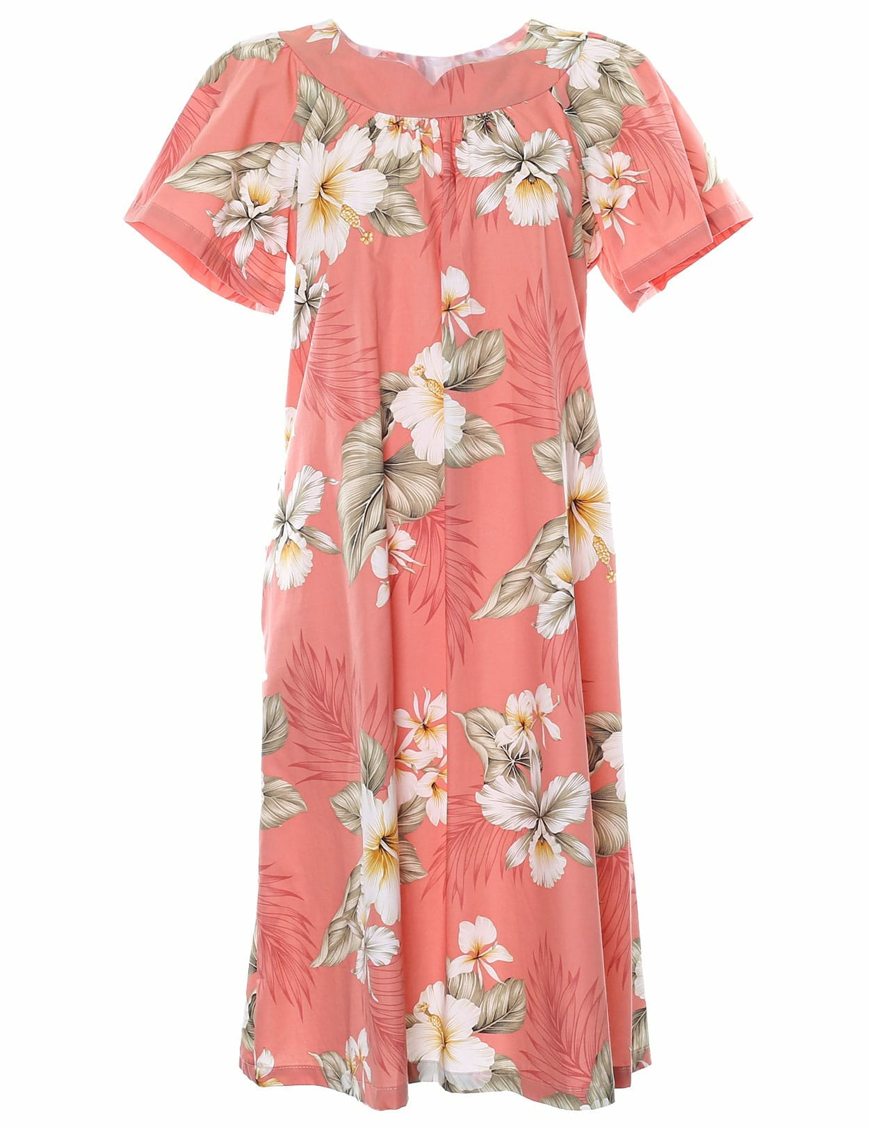 Kula Hibiscus Short Hawaiian Muumuu Dress
