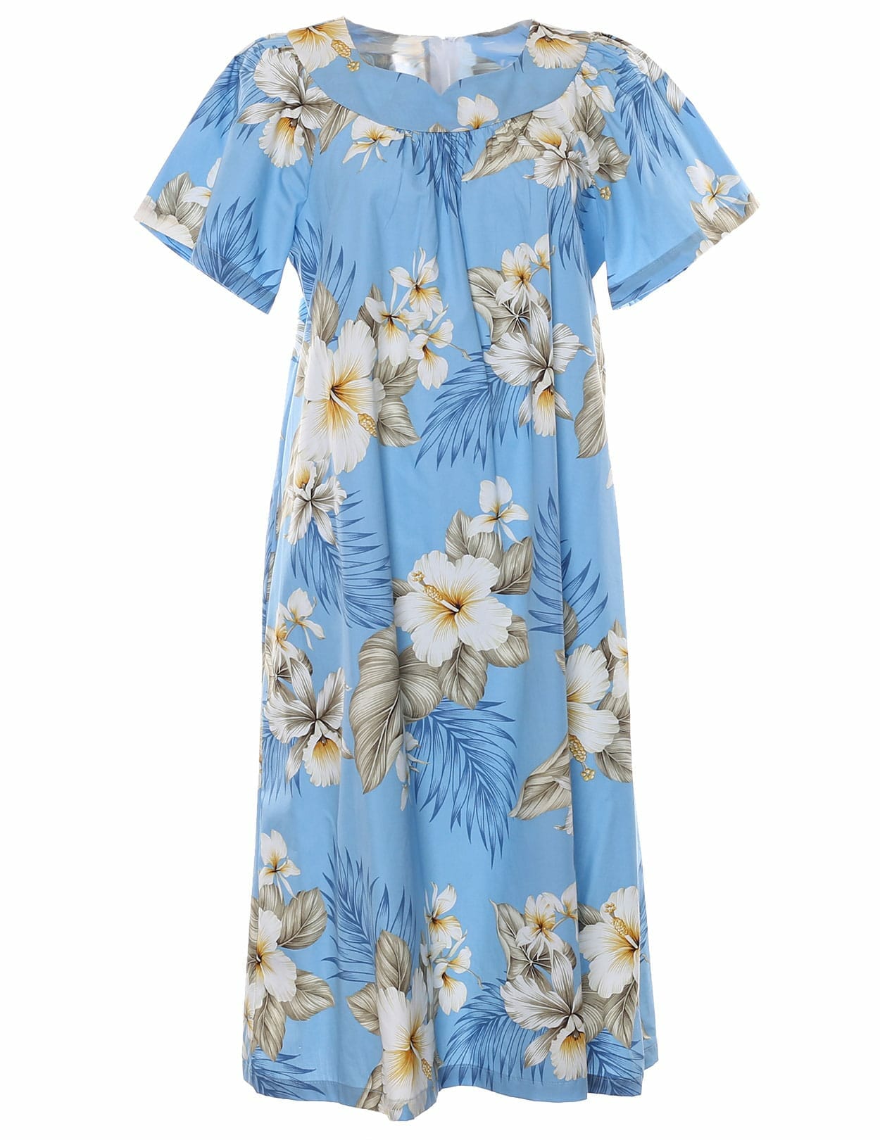 Kula Hibiscus Short Hawaiian Muumuu Dress