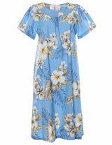 Kula Hibiscus Short Hawaiian Muumuu Dress