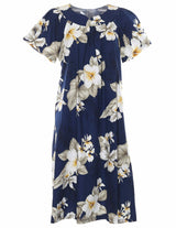 Kula Hibiscus Short Hawaiian Muumuu Dress