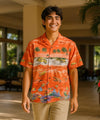 Border Chest Turtles Hawaiian Shirt Orange