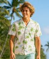 Hawaiiana Cotton Aloha Shirt for Men Beige
