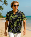 Hawaiiana Cotton Aloha Shirt for Men Black