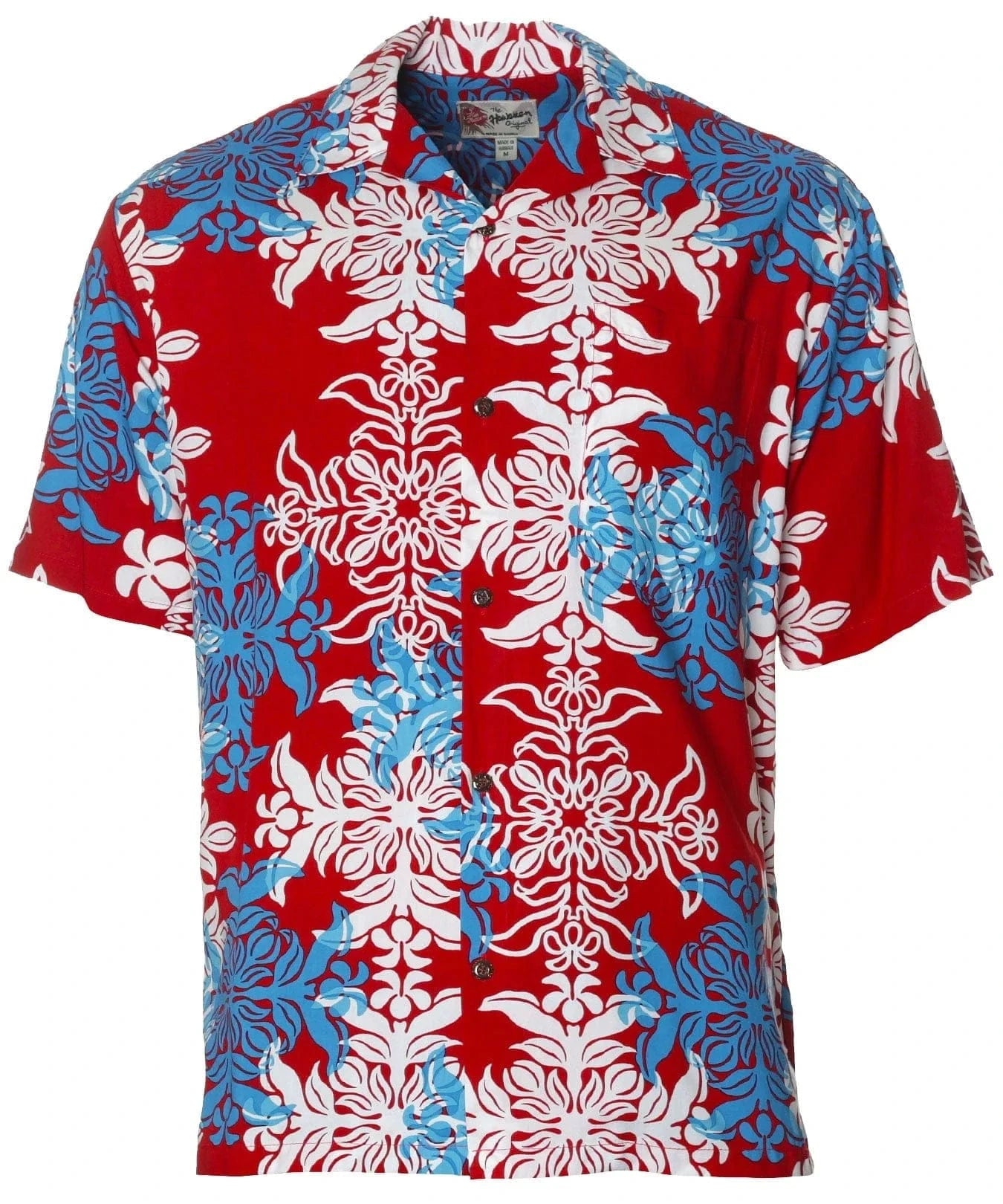 Short Sleeves Aloha Panel Men Shirt