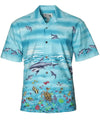 Ocean Aloha Border Print Hawaiian Shirt