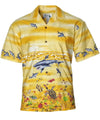 Ocean Aloha Border Print Hawaiian Shirt