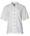 Embroidered Swordfish White Silk Aloha Shirt