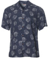 Rayon Plus Size Seashells Men's Aloha Shirts