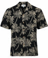 Palm Grotto Relax Fit Men's Black Aloha Shirt