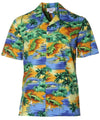 Tandy Dandy Men Cotton Blue Aloha Shirt