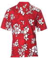 Hibiscus White Cotton Hawaiian Aloha Shirt