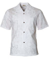 Wrinkle Free White Wedding Aloha Shirt Men's Wedding Shirt