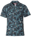 Tribal Tapa Open Collar Men's Aloha Shirt
