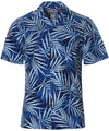 Aloha Palms Men's Hawaiian Shirt Navy