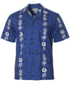Tapa Coco Panel Men's Hawaiian Shirt Navy