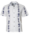 Tapa Coco Panel Men's Hawaiian Shirt Whtie