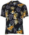 Birds of Paradise Black Rayon Aloha Shirt