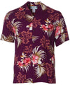 Birds of Paradise Black Rayon Aloha Shirt