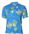 Birds of Paradise Black Rayon Aloha Shirt