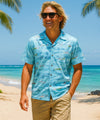 Mokulele Cotton Men's Hawaiian Shirt Light Blue