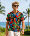 Paradise Cotton Men's Aloha Shirt Black