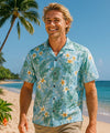 Paradise Aloha Men's Shirt Light Blue