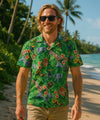 Jungle Green Cotton Aloha Shirt