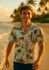 Waimea Long Boards Aloha Shirt Sand
