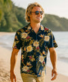 Rayon Ceres Men's Relax Fit Aloha Shirt Navy