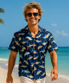 Fishing Time Shortt Sleeves Aloha Fishing Shirt Midnight Black