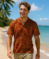 Men's Rayon Polynesia Aloha Shirt Rust