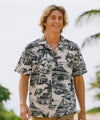 Short Sleeves Relax Fit Hawaiian Shirt Gray