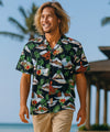 Big Island Volcano Cotton Men's Shirt Charcoal