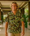 Luau Cotton Poplin Men's Aloha Shirt Black