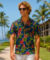 Leis of Hawaii Short Sleeves Aloha Shirt Navy