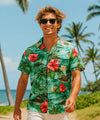 Paradise Found Short Sleeves Aloha Shirt Sage
