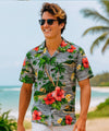 Paradise Found Short Sleeves Aloha Shirt Silver