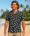 Pama Cotton Hawaiian Aloha Men's Shirt Charcoal