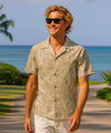 Pineapples Men's Aloha Shirt Khaki