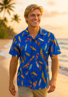Aloha Surfboards Cotton Hawaiian Shirt Blue