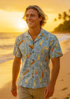 Aloha Surfboards Cotton Hawaiian Shirt Gray