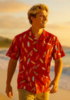 Aloha Surfboards Cotton Hawaiian Shirt Red