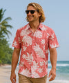 Kaanapali Reverse Fabric Men's Aloha Shirt Red