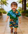 Shirt and Short Toddler Boy's Cabana Set Green
