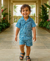 Toddlers Tribal Shirt and Shorts Cabana Set Blue