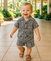 Toddlers Tribal Shirt and Shorts Cabana Set Charcoal
