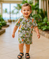 Toddler Boy's Surf Aloha Cabana Set Gray