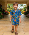 Toddler Boy's Surf Aloha Cabana Set Navy