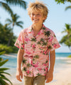 Flamingo Boys Aloha Shirt Pink